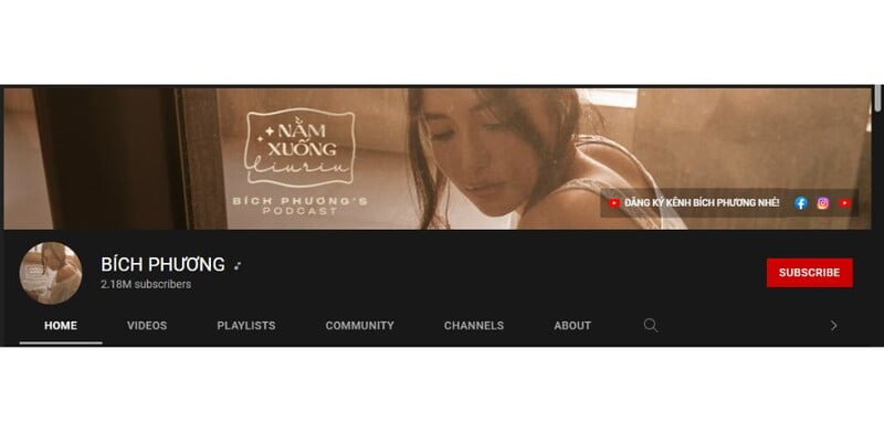 Kênh Youtube cùng nhiều MV đặc sắc của Bích Phương