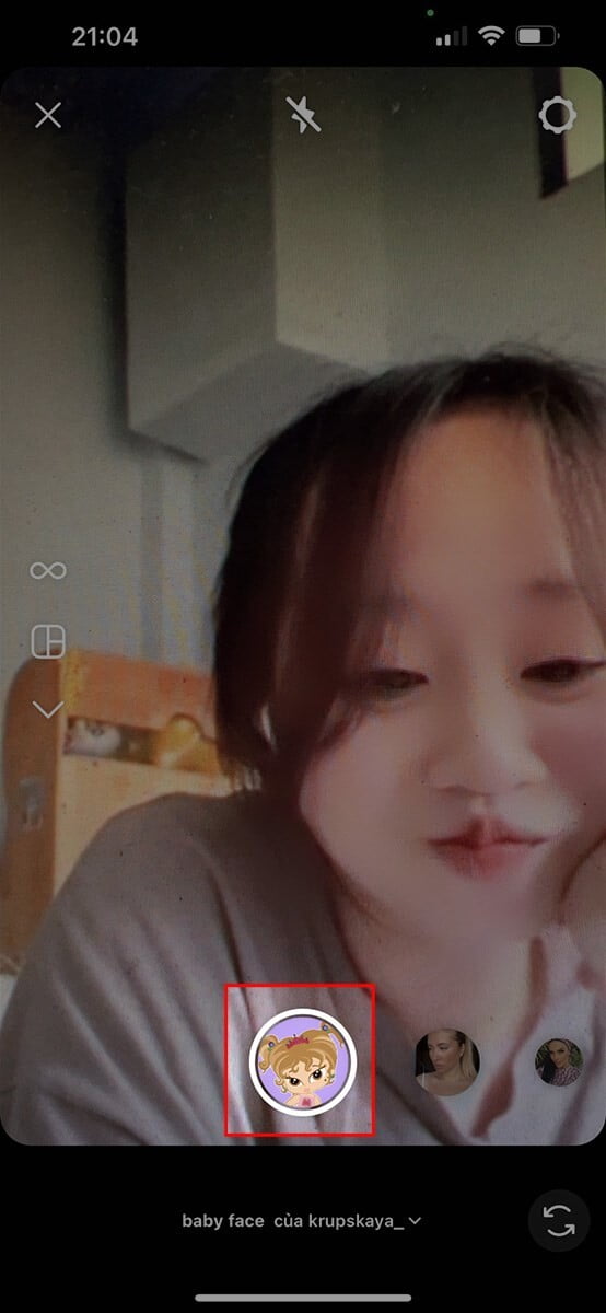 Cách tải và sử dụng filter em bé trên Instagram