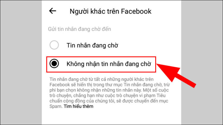Cách chặn tin nhắn từ người lạ trên Facebook bằng điện thoại