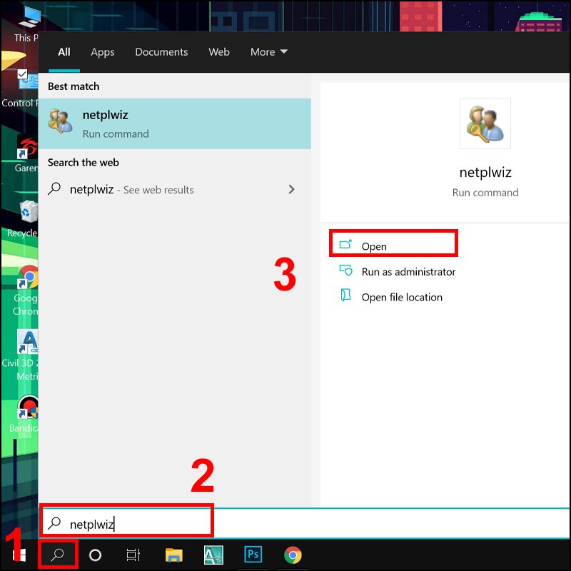 Đổi tên User trong Win 10 bằng Netplwiz