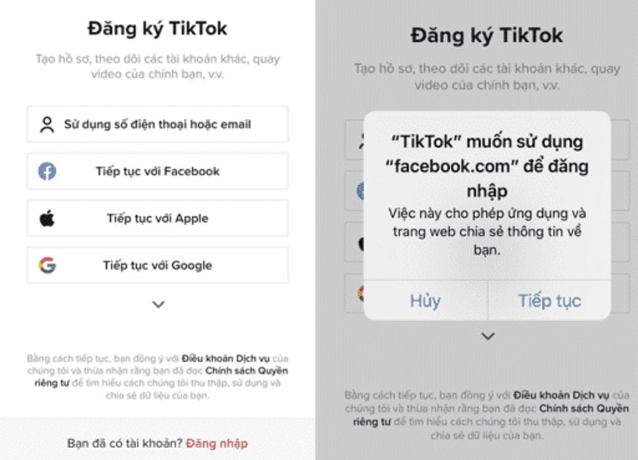 Cách lấy lại nick TikTok bằng Acc Facebook