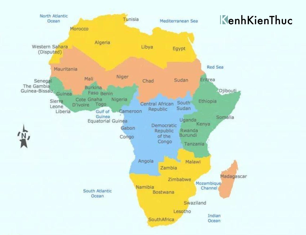 Châu Phi có bao nhiêu đất nước