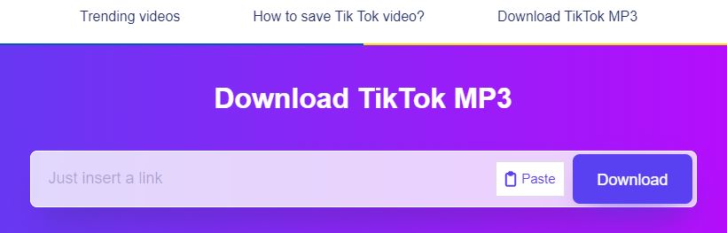 Chuyển video TikTok sang MP3 bằng SSSTik.io