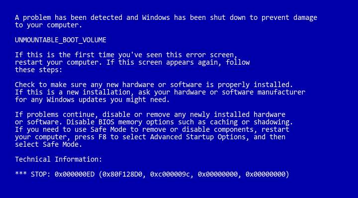lỗi máy tính bị màn hình xanh