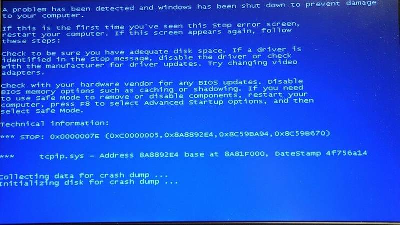 máy tính bị lỗi màn hình xanh
